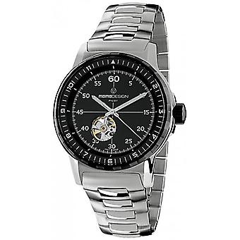 MOMODESIGN Pilot Heritage Quartz analoginen mies katsella MD3064SB-30 ruostumaton teräs ranne koru