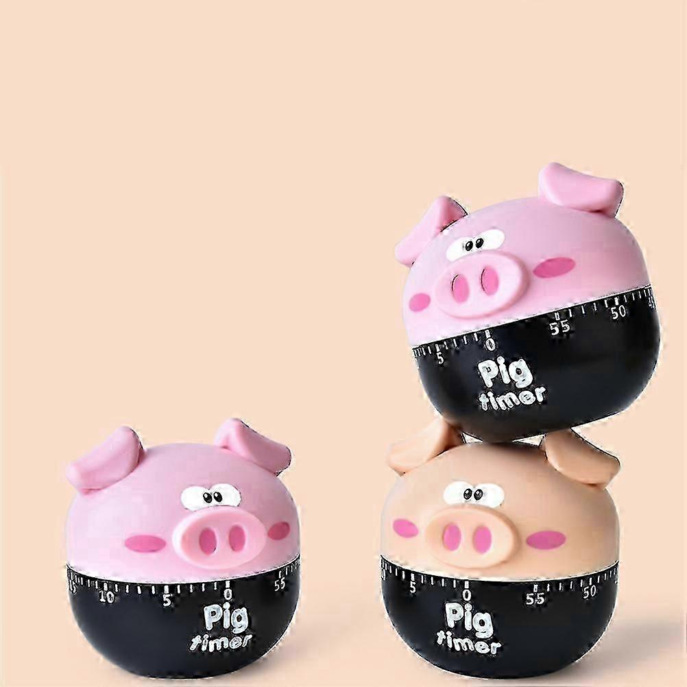 Pink Pig Shaped Kitchen Mechanical Timer Creative Cartoon Bake for Cooking Timer CSC-WHBYV