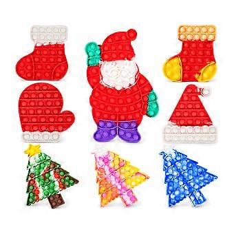 8 Pack Christmas Christmas Christmas Gifts Pop It Fidget Toy 