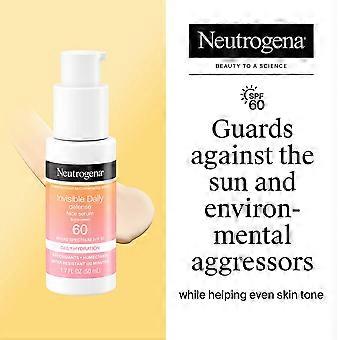Neutrogena Invisible Daily Defense Face Serum Sunscreen Spf 60+ 1.7 Fl Oz