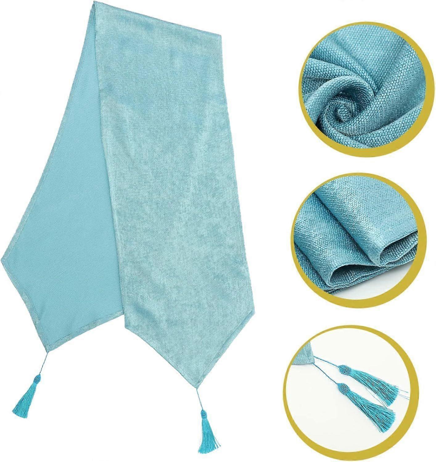 Decorative Tassel Table Runner, Lightweight Polyester, For Weddings, Parties & Events, Compatible with Standard Rectangular Tables