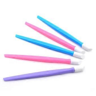 10 Pcs 9.7cm Soft  Cuticle Pusher Plastic Nail Sticker Press Sticks Rubber Nail Tool Set Manicure Accessories