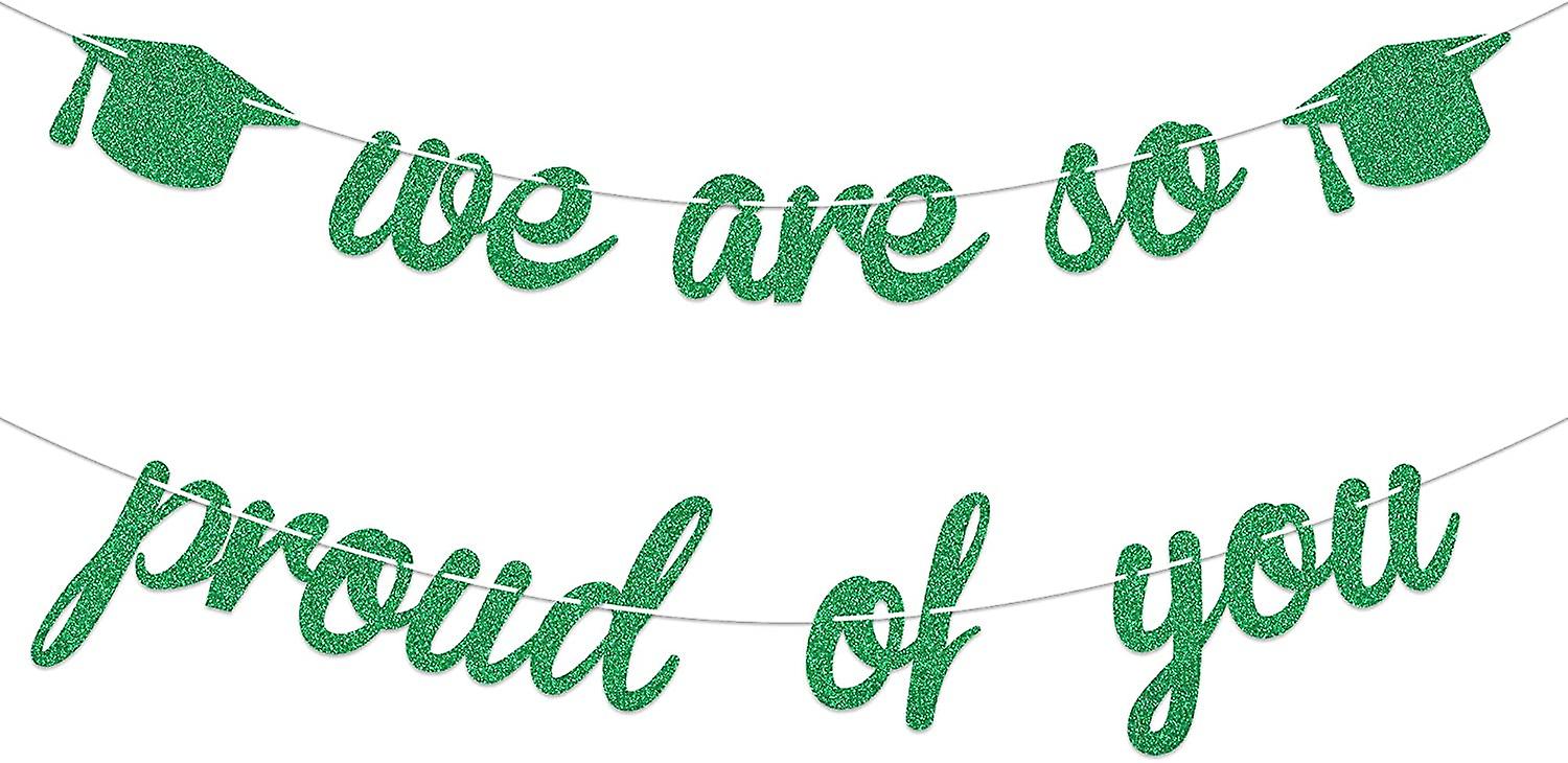 Abschluss-Deko 2024 – 'We Are So Proud Of You' Banner & Hängende Wirbel