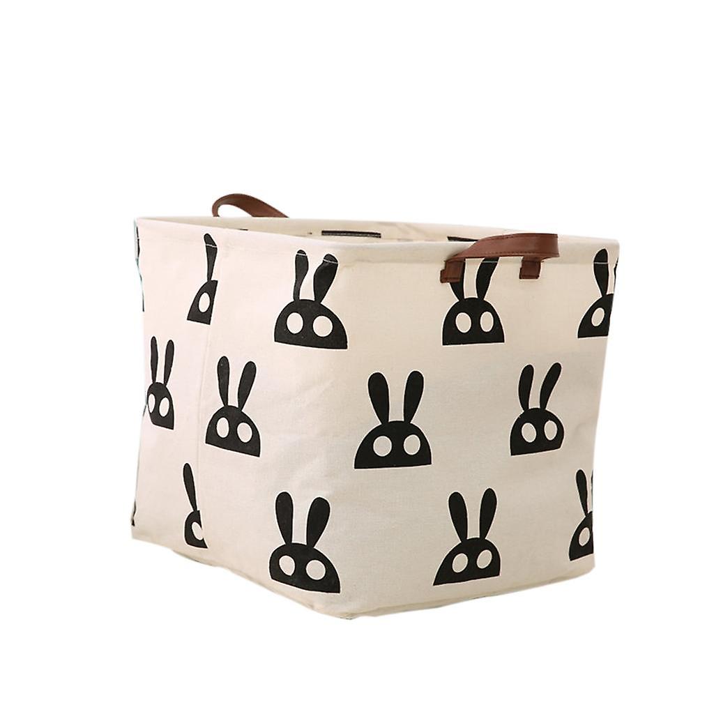 Cute Reusable Square Storage Basket Laundry Bin Home Organiser Rabbit