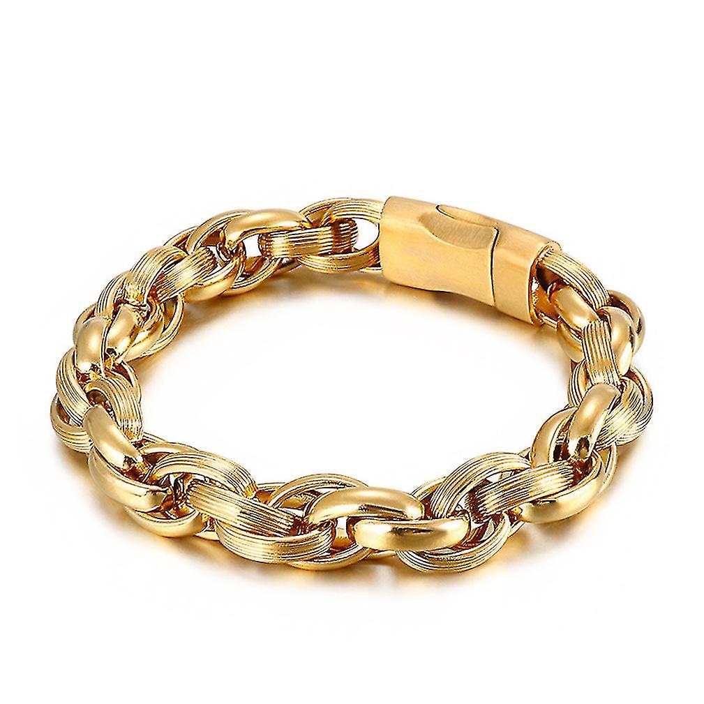 Double-loop O-shaped 18k Gold Bracelet Simple Design