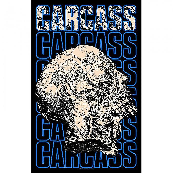 Carcass Necro Head Textile Poster