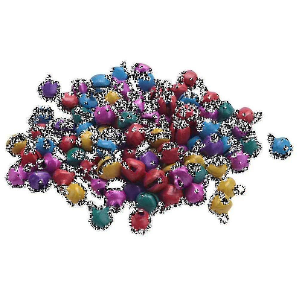 100 Stück Glöckchen aus Eisen, mehrfarbig