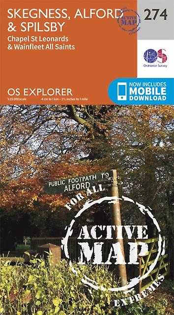 Skegness Alford And Spilsby by Ordnance Survey Paperback Book