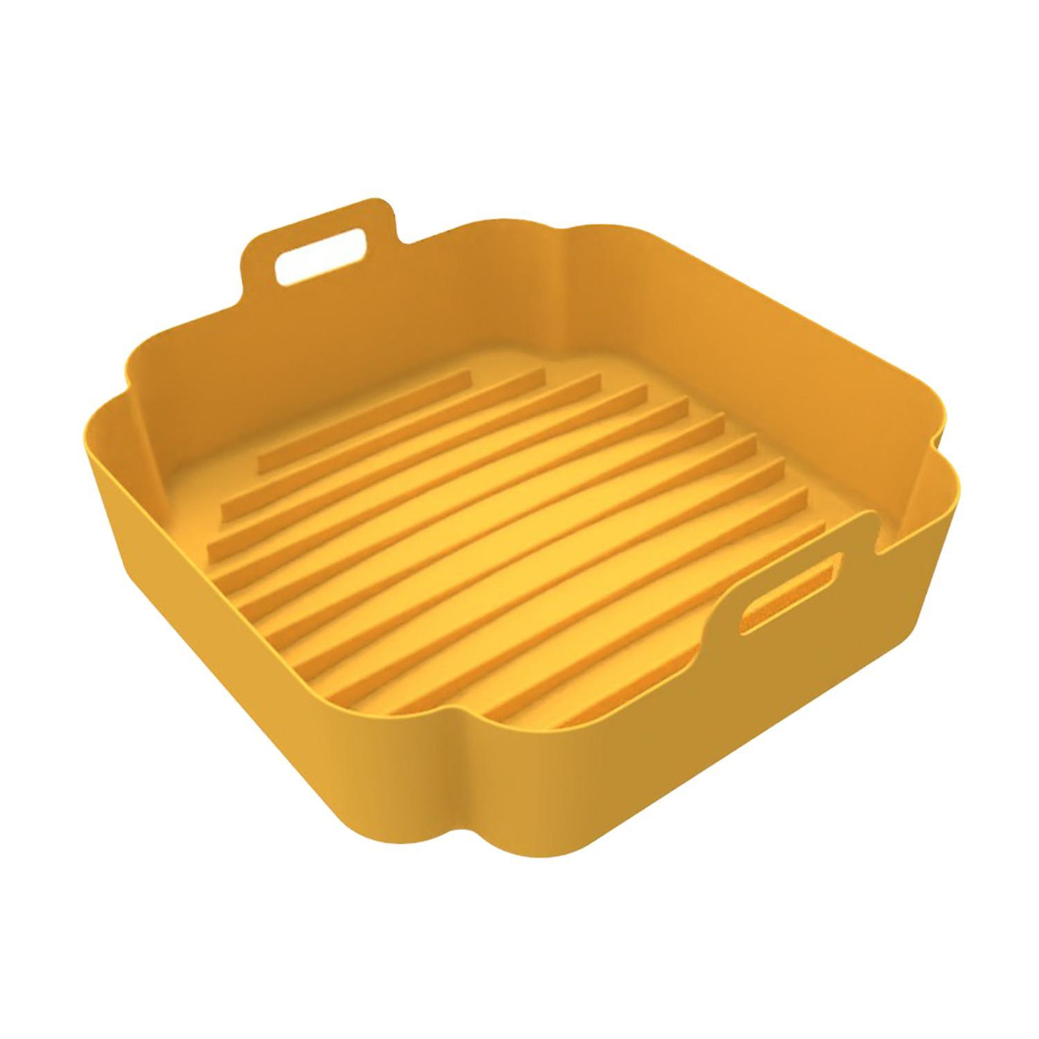 Air Fryers Liner Double Handle Square Dishwasher Baking Pan Waterproof Frying Chicken Basket Mat