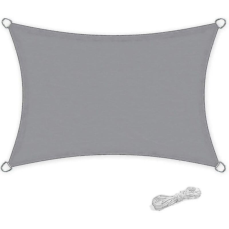 Vela ombreggiante, rettangolare impermeabile 2 x 3 metri per giardino e patio, protezione al 95% dai raggi UV, grigio