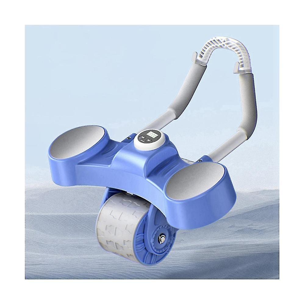 Ab Roller Wheel Automatic Rebound With Elbow Support Flat Exercise Wheel Silence Abdominal Wheel Ex