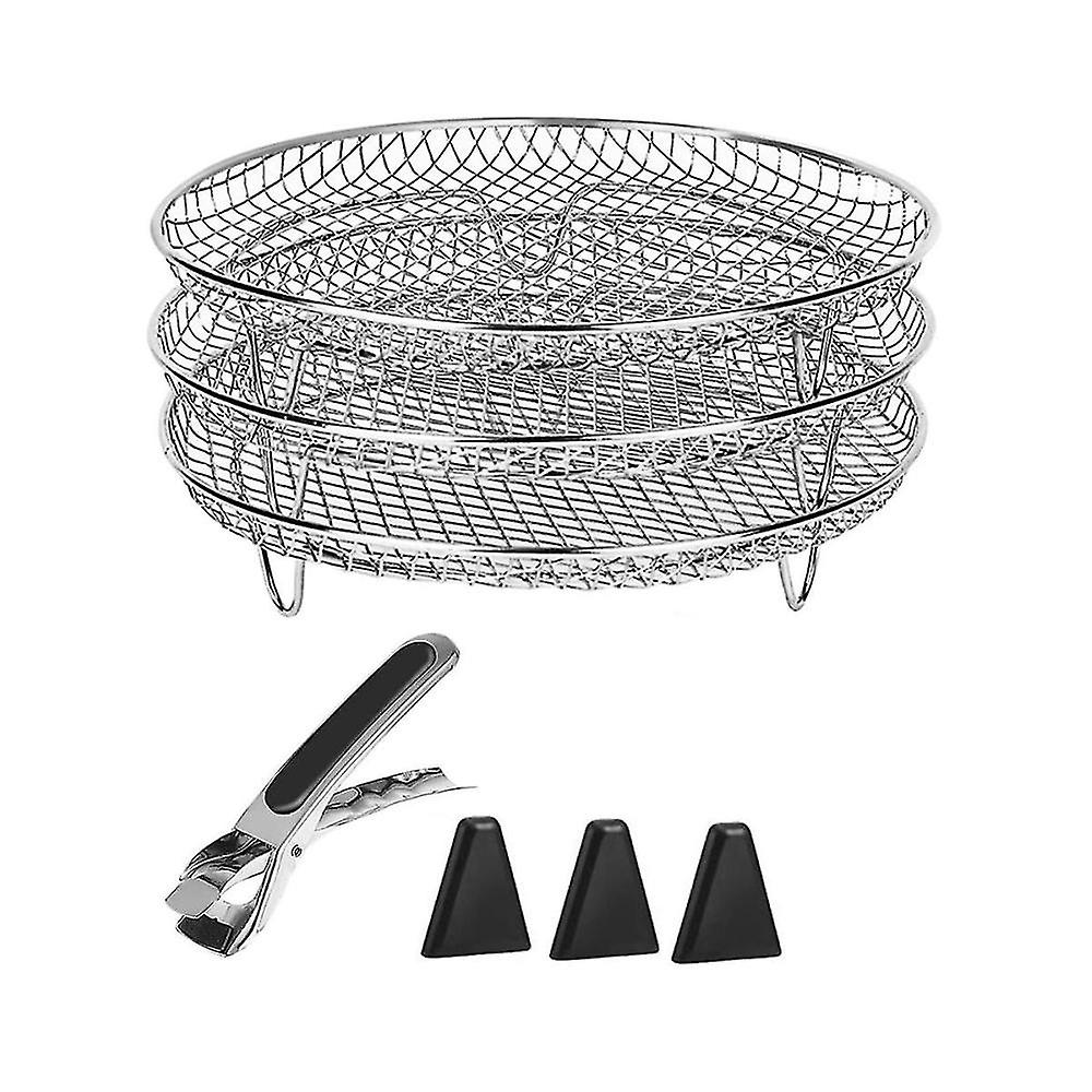 Air Fryer Rack Steamer Roasting Rack Stackable Dehydrator Racks Air Fryer Tray For Most Air Fryer P