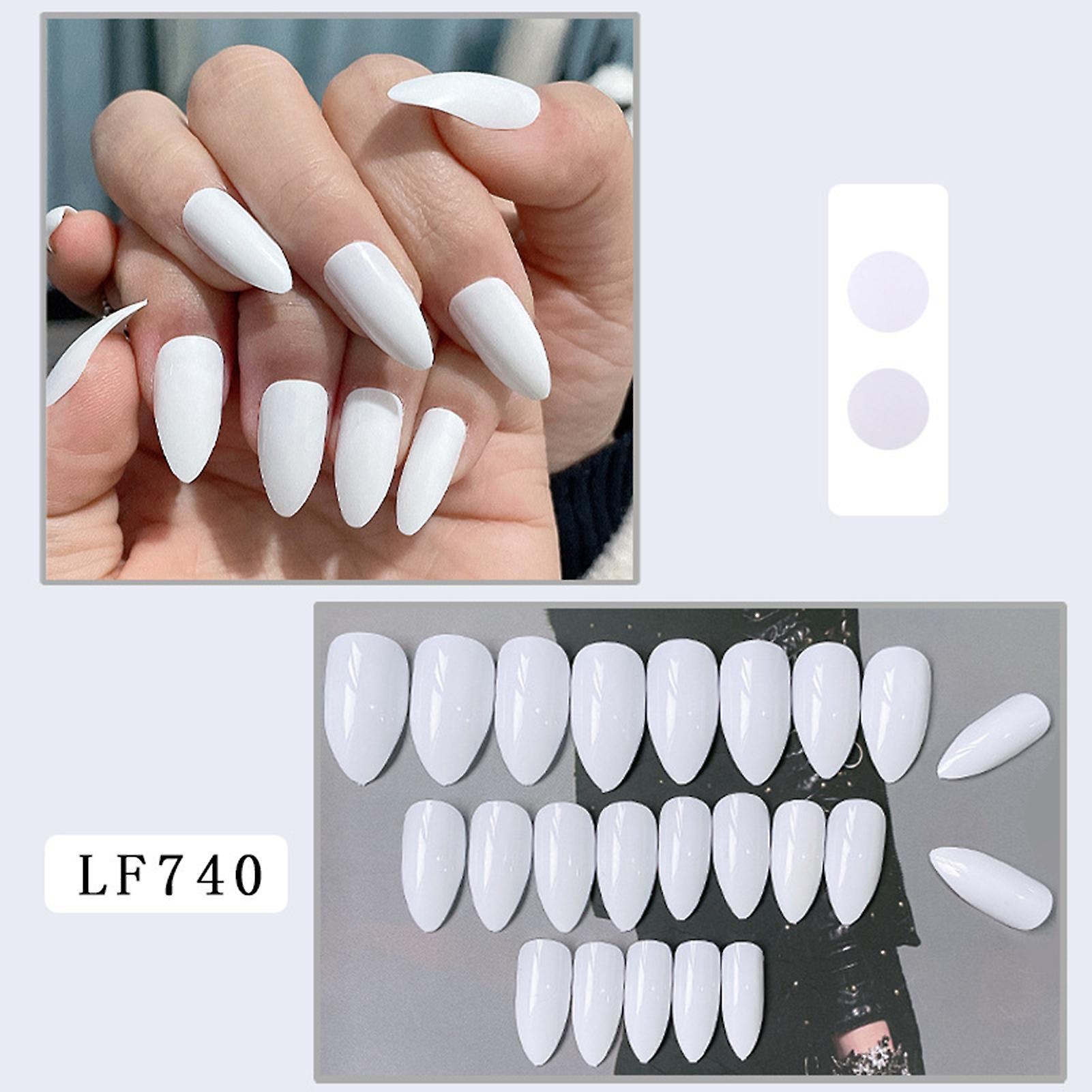 Solid Color Press-on Nails Charming Easy To Apply False Nails