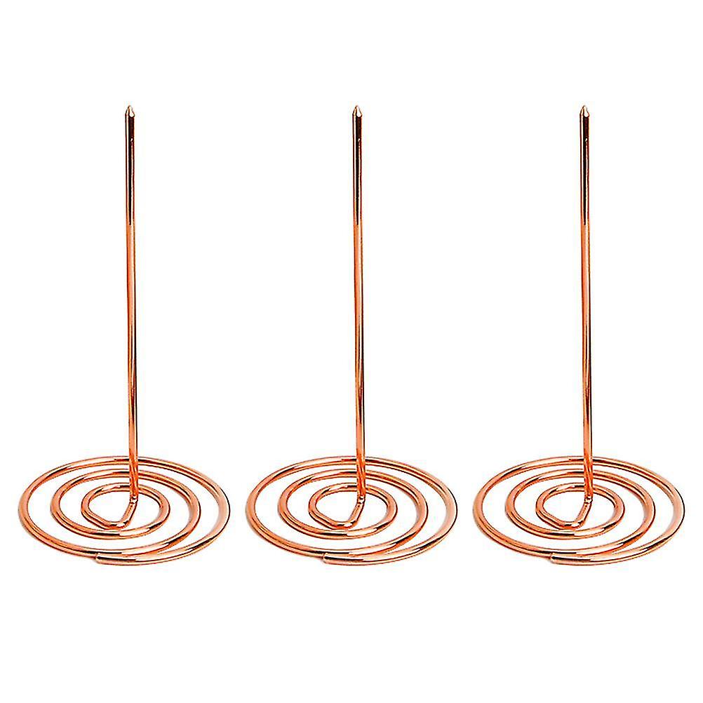 3pcs Useful Menu Summons Fork Invoice Document Notes Metal Needle Holder Storage Organizer For Offic