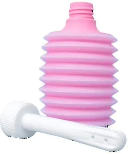 10 قطع المحمولة حقنة شرجية دوش قضيب زجاجة، المهبل دوش 200ml القدرة على الصحة الشخصية (الوردي)