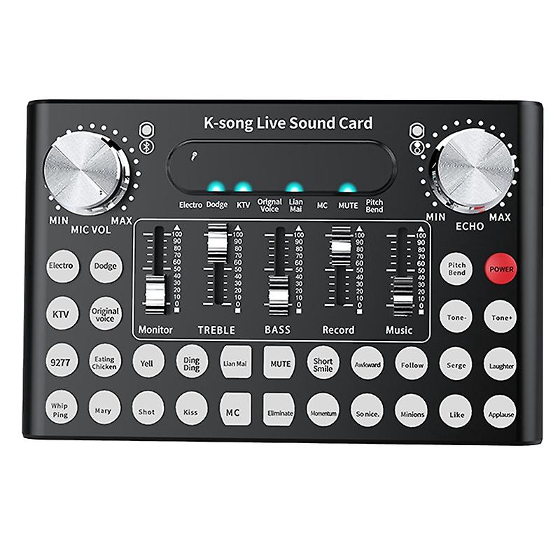 Live Sound Card Voice Converter Audio Dj Mixer Live Broadcast Broadcast Recording Multi-sound Effect Audio Box
