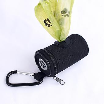 Pet Portable Poo Picking Bag Bag with 1 Waste Bag, Black, Pocket Dog Food Bag, Compact Dog Training Bag