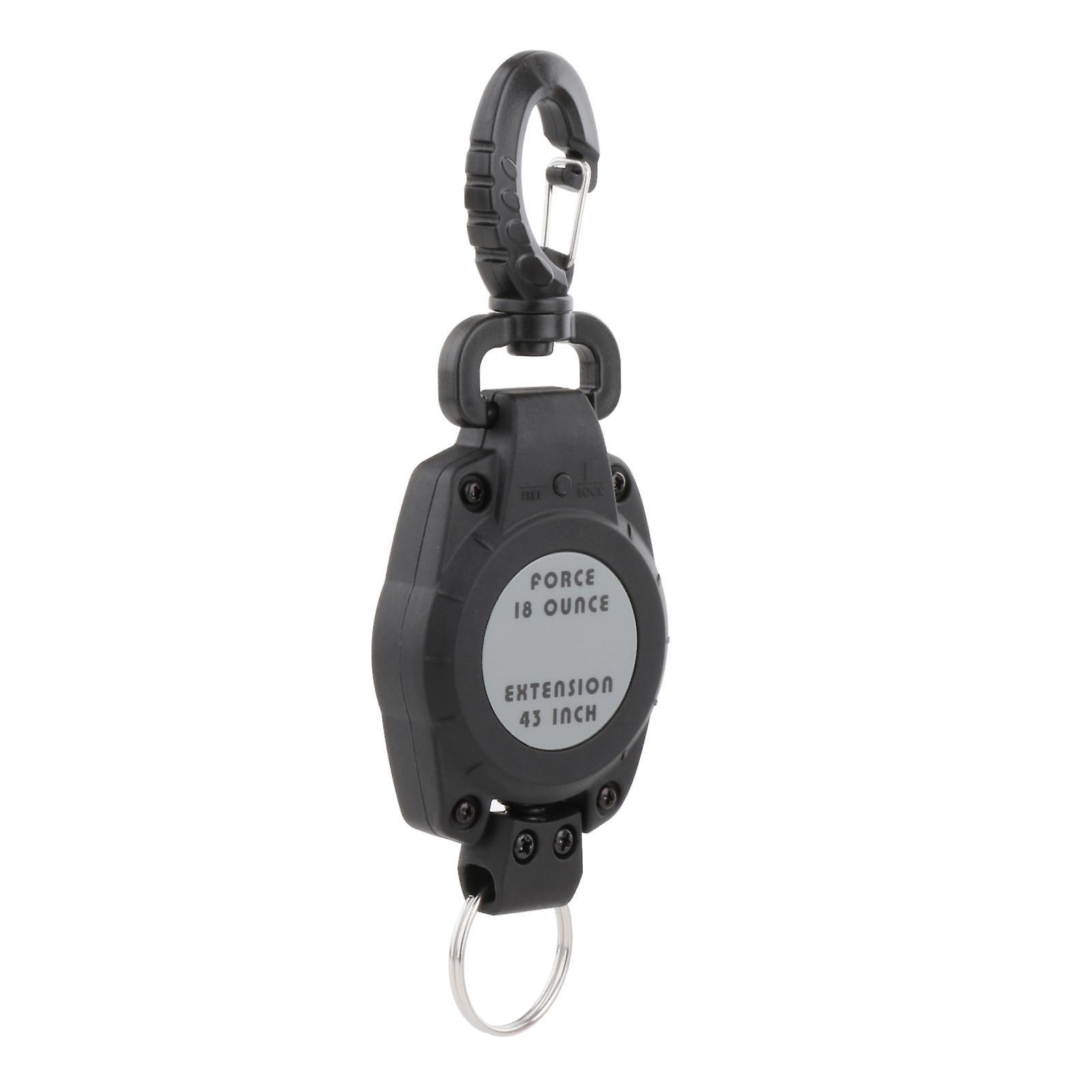 Compact Gear Keeper Retractor W/18 oz Retraction Force Microphone Staff Plastic hook