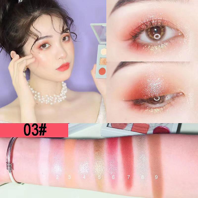 9 Color Eyeshadow Palette Waterproof Matte Pearly Lustre Earth Tone Eye Shadow