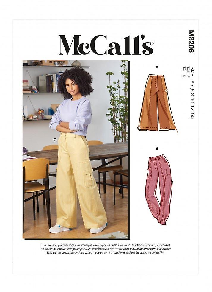 McCalls Sewing Pattern 8206 Women A5 (6-8-10-12-14)