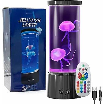 Quallenlampe, 16 Farben Quallen-Lavalampe Aquarium-Nachtlicht Quallen-LED-Lampe mit Fernbedienung Geschenk für Frauen Männer Geburtstagsdekoration Entspannen