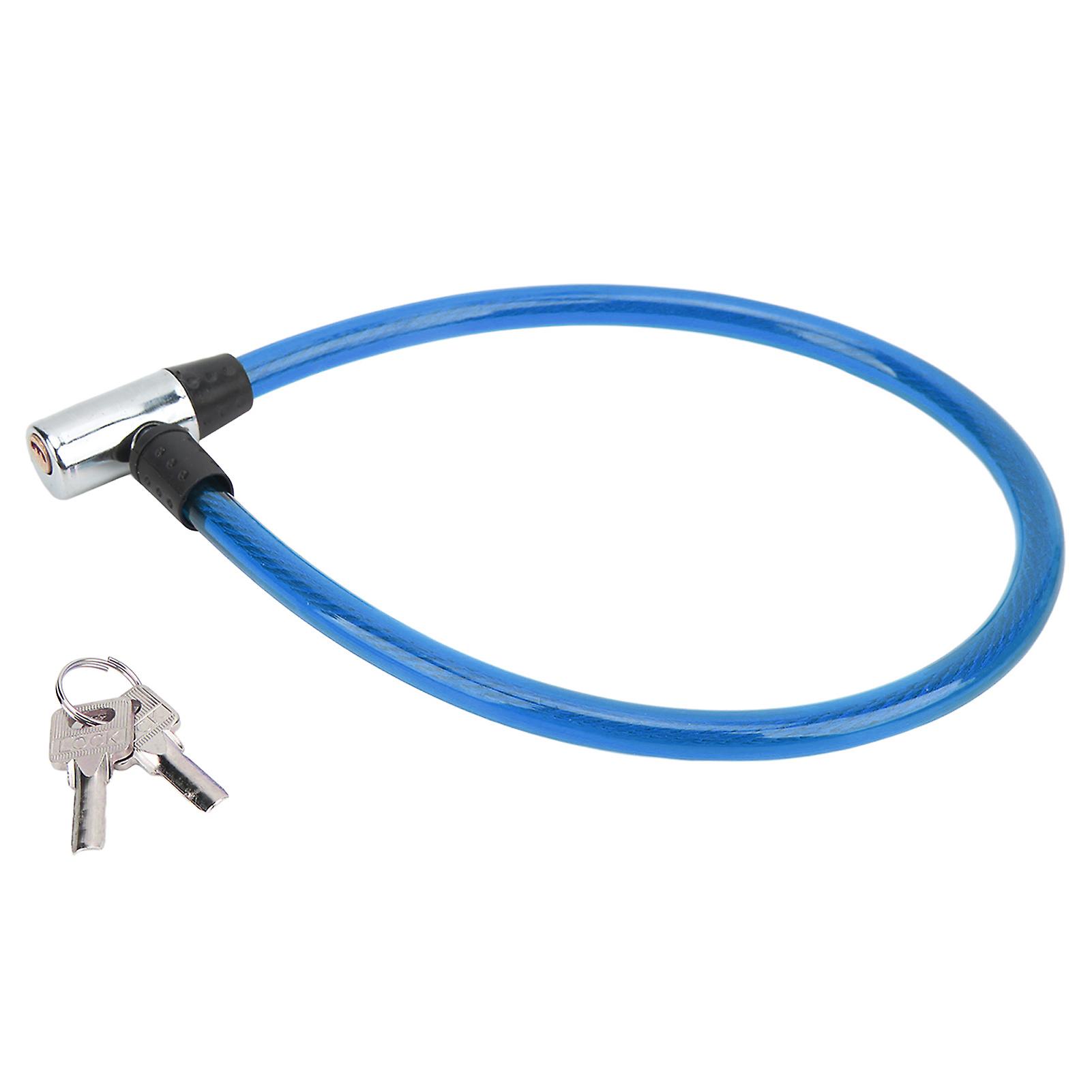 Bike Lock Cable Sturdy Durable Steel Wire Portable Wide Application Easy Operation Cable Lock for Bike Motorcycle GateBlue