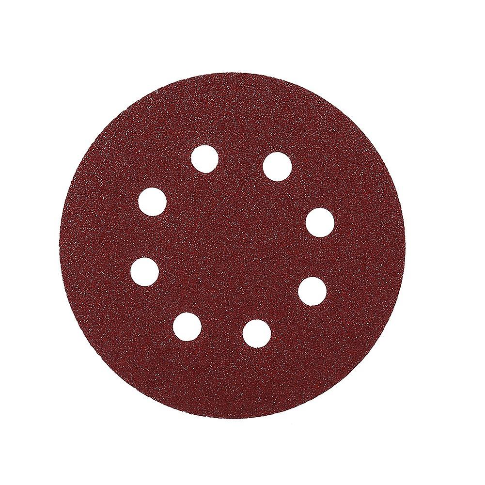 125mm Buffing Discs Red Sanding Discs 8 Hole Grit Sand Papers(80#)