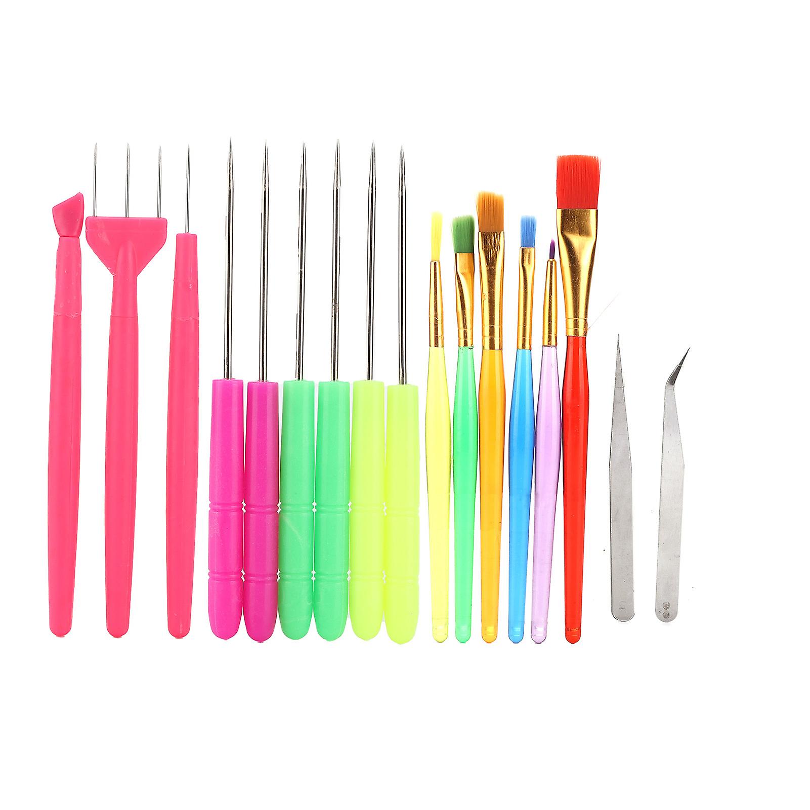 17pcs Cake Decorating Tool Colourful Sugar Stir Needle Food Paint Brush for Cookie Decoration