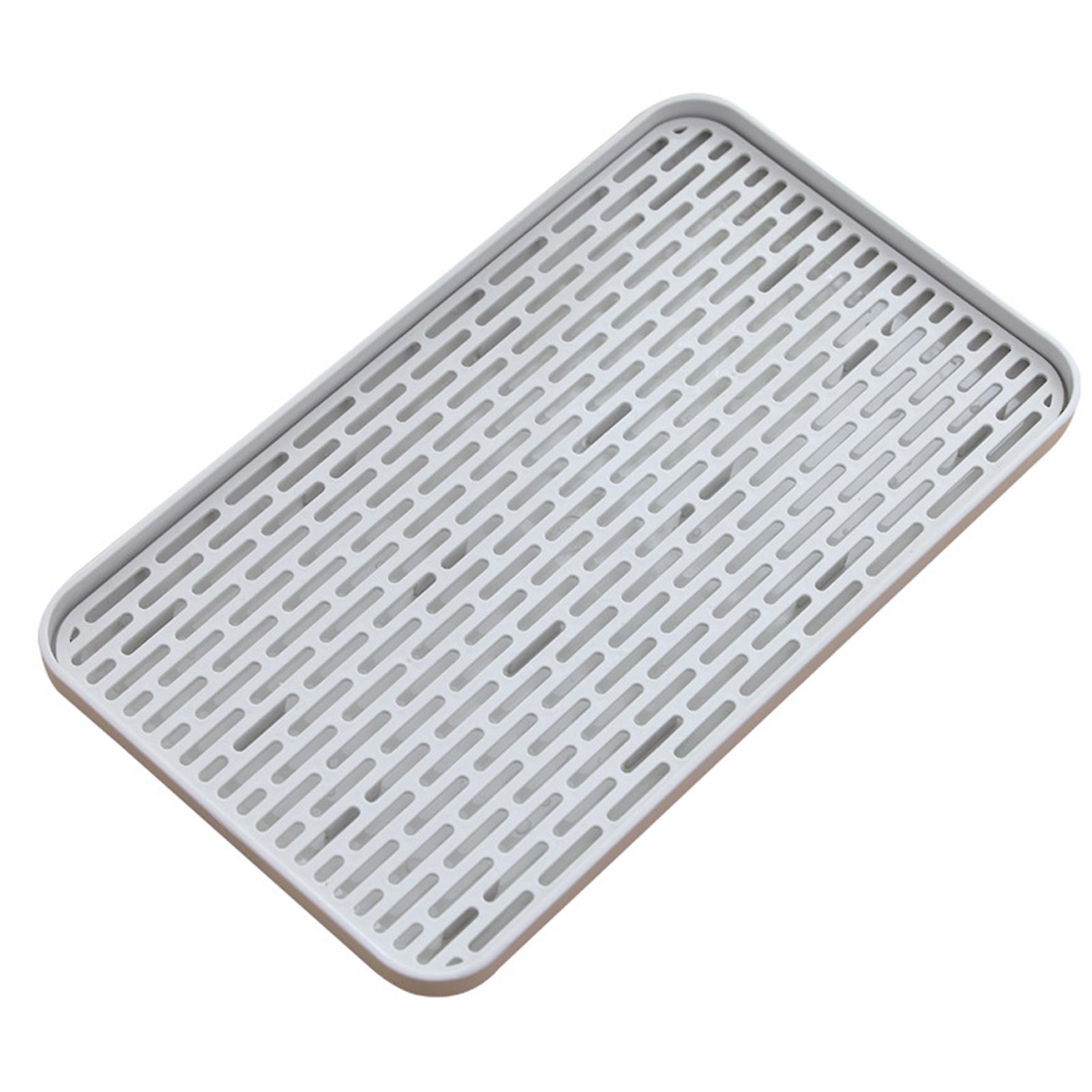 Dish Drainer with Drip Tray 2 Tiers Small Drip Mat Multifunctional Tableware Storage Tray for Cups
