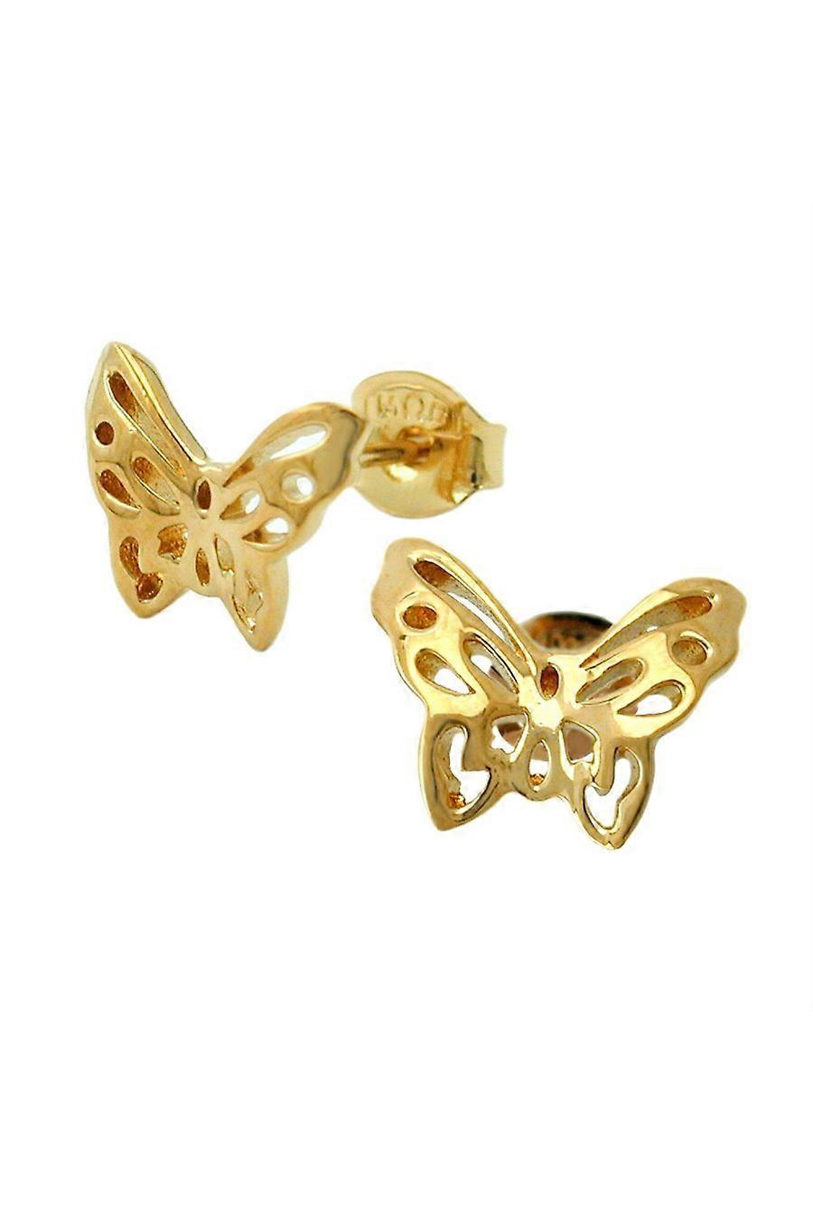 Stud Earrings Butterflies 3 Micron Gold Plating - Gl30248