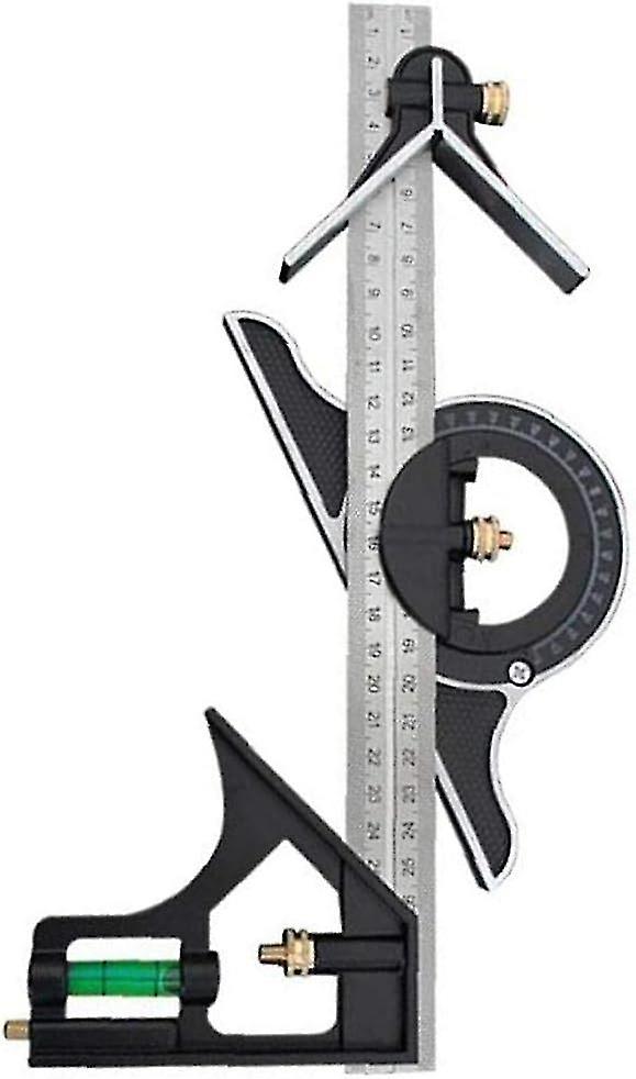 Combination Square Set Multifunctional Accurate Wood Measuring Square Tool 300mm Hardware Tools