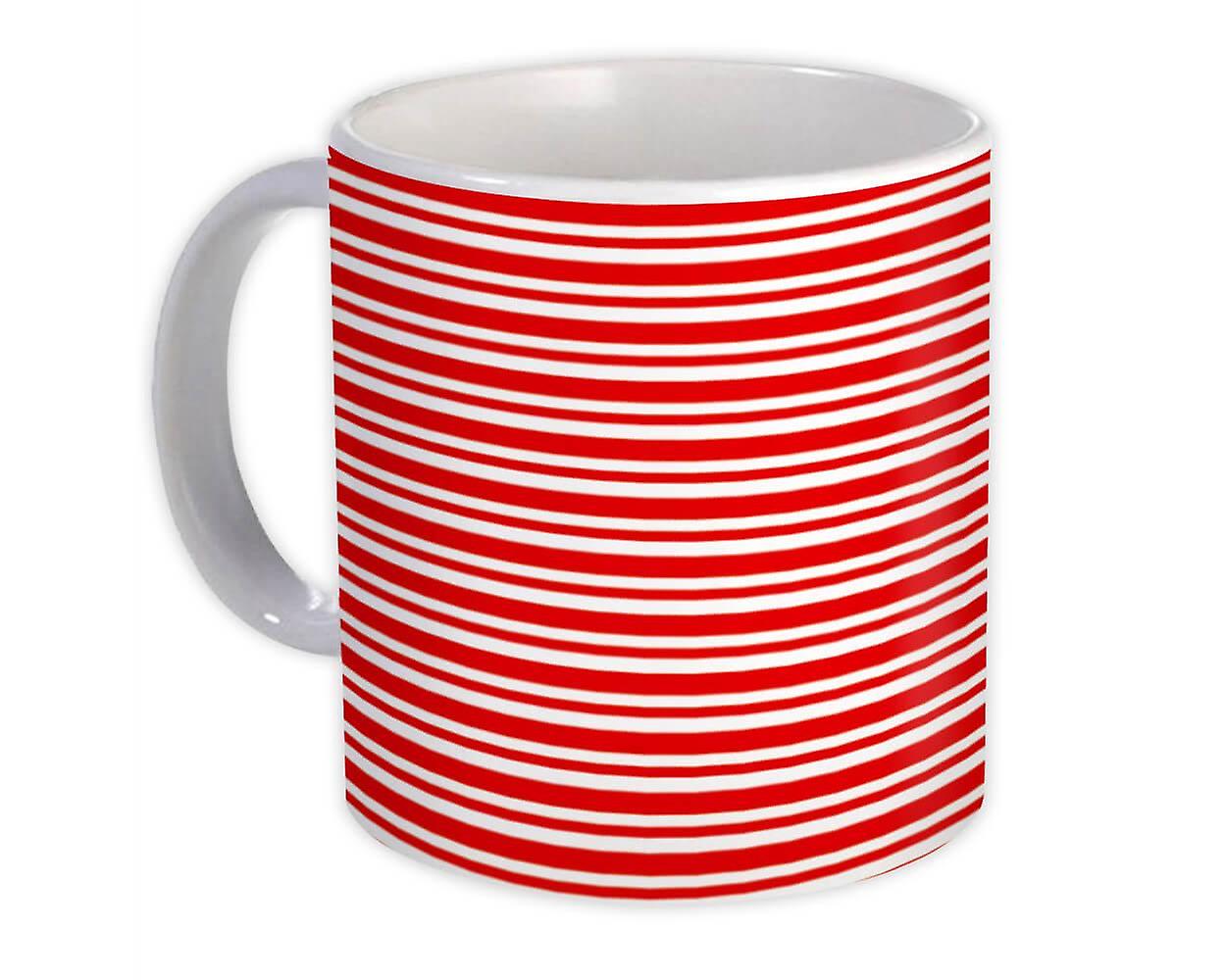 Gift Mug: Horizontal Stripes Red