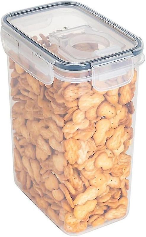 Cereal Storage Container, Plastic Airtight Food Storage Container with Lids, Clear Storage Box for R
