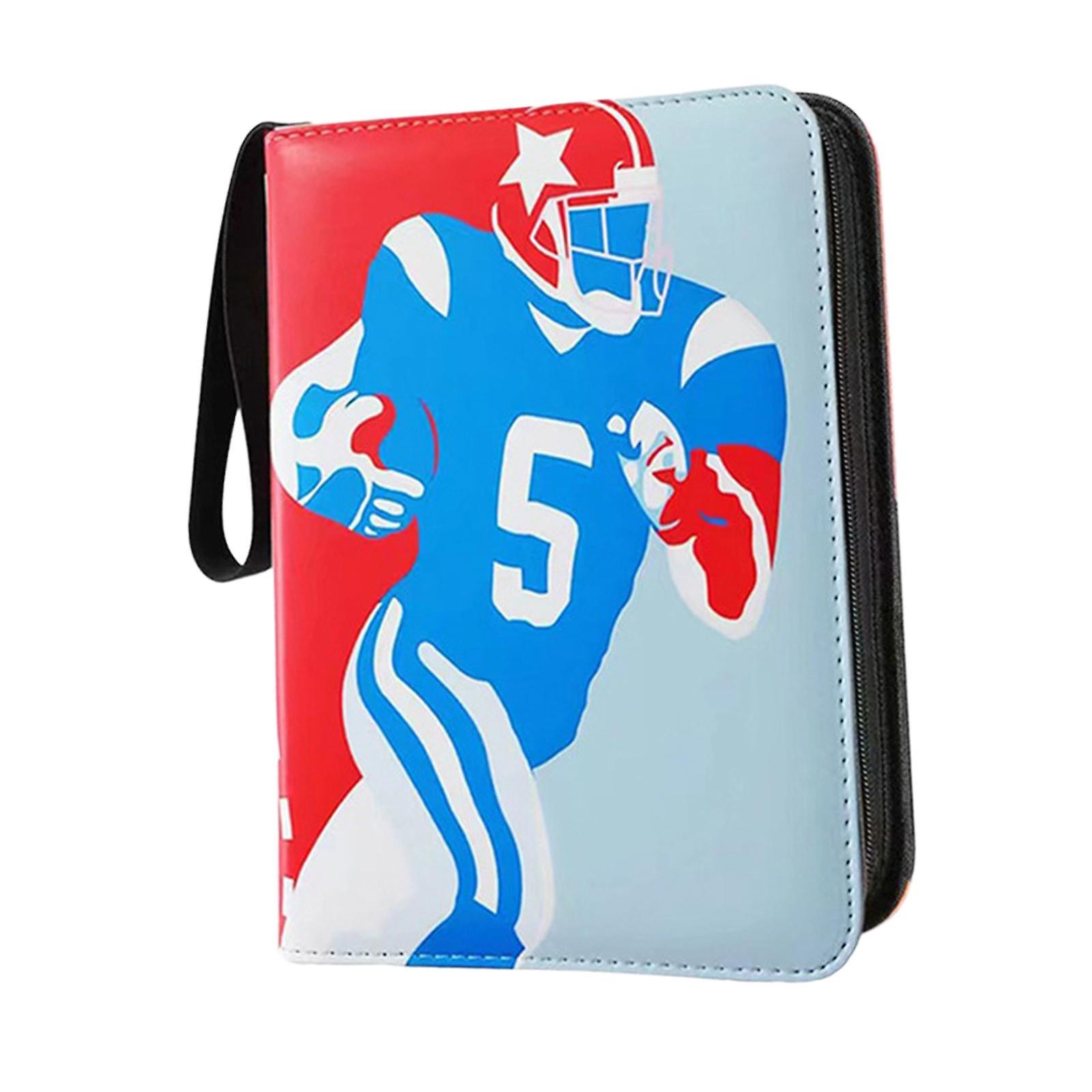 Base Cards Binder 400 Cards Organizer Multipurpose PU Trading Cards Collector Blue