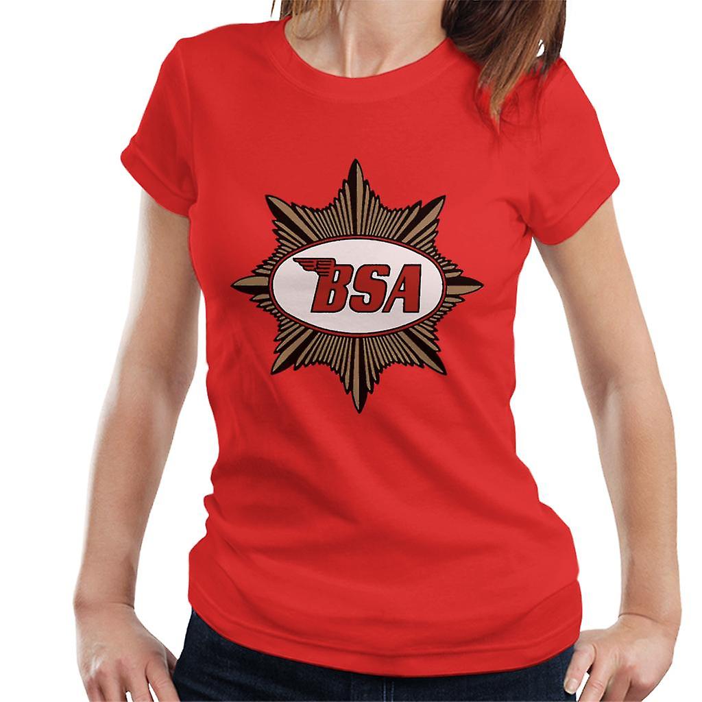 T-shirt donna con logo rosso BSA