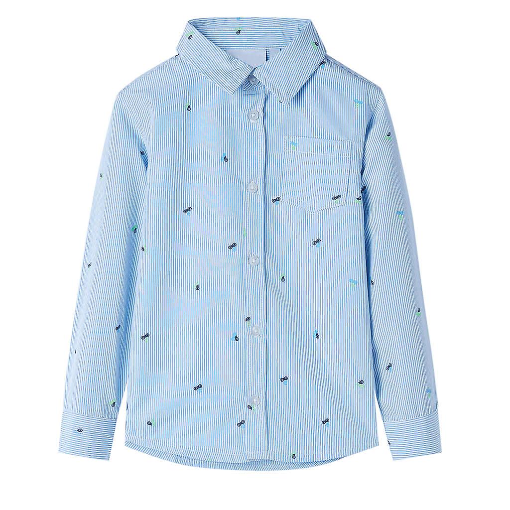 Kinderhemd Hellblau 128, SKU: 12187