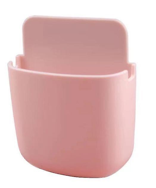 2個9 * 3.5 * 11.5cmピンクの壁掛け収納ボックス携帯電話充電収納ラック携帯電話リモコン収納ボックスAz22180