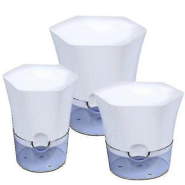 Self Watering Planter Pot, Hexagonal Clear Transparent Base Selfwatering