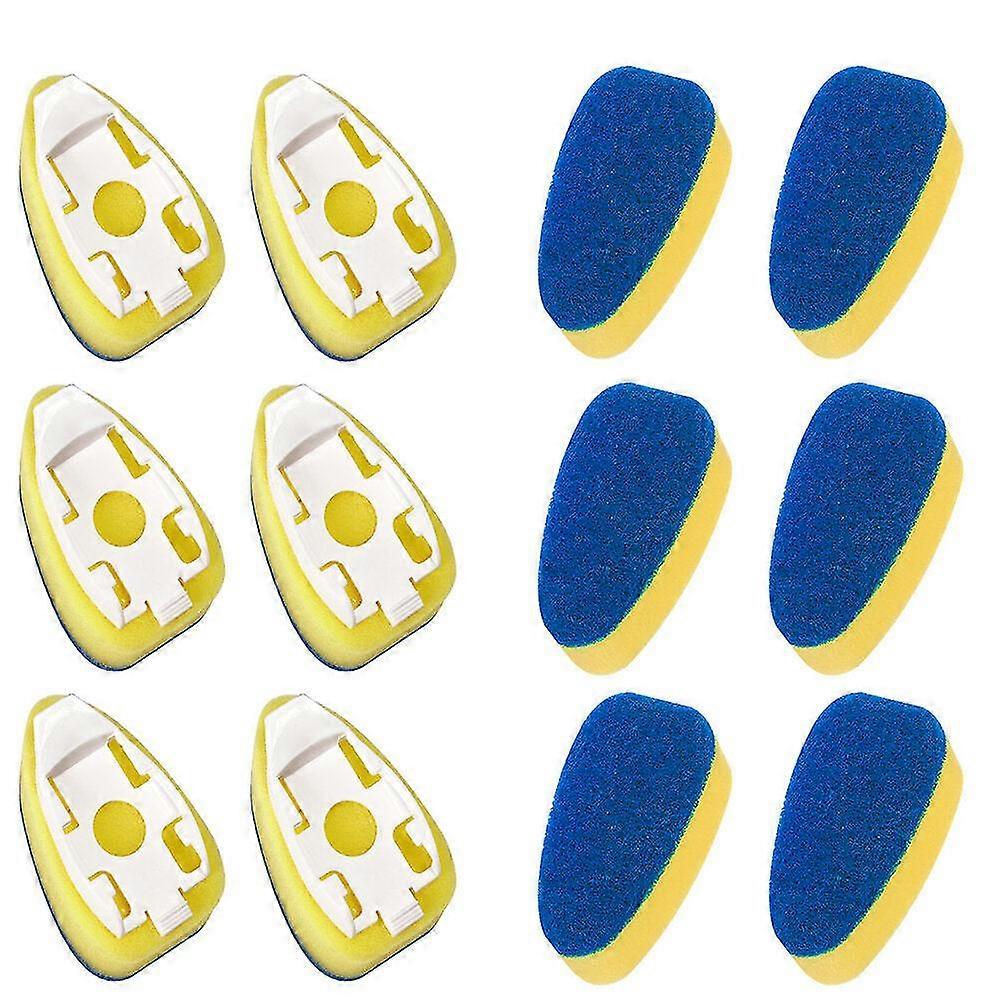 12Pcs charminer wand sponge heads refill sponge cleaning replaceable brush heads