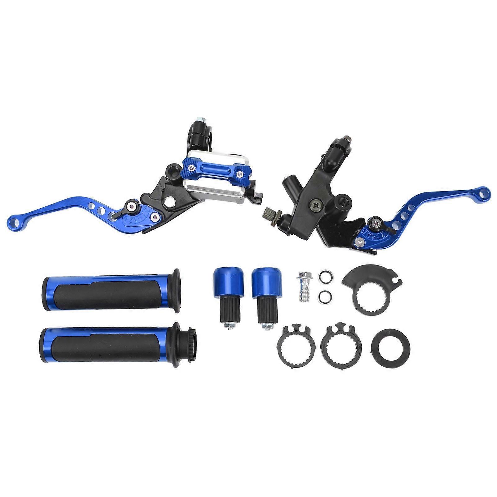 Leva frizione freno moto da 22 mm Leva pompa freno anodizzata universale per scooter Moto ATV blu NO.0086