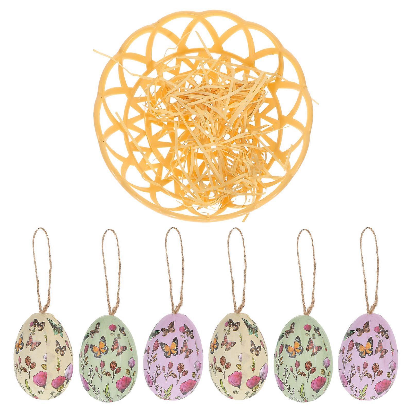 1 Set Easter Egg Decorations Hanging Tree Decorations Easter Party Hanging Decorations