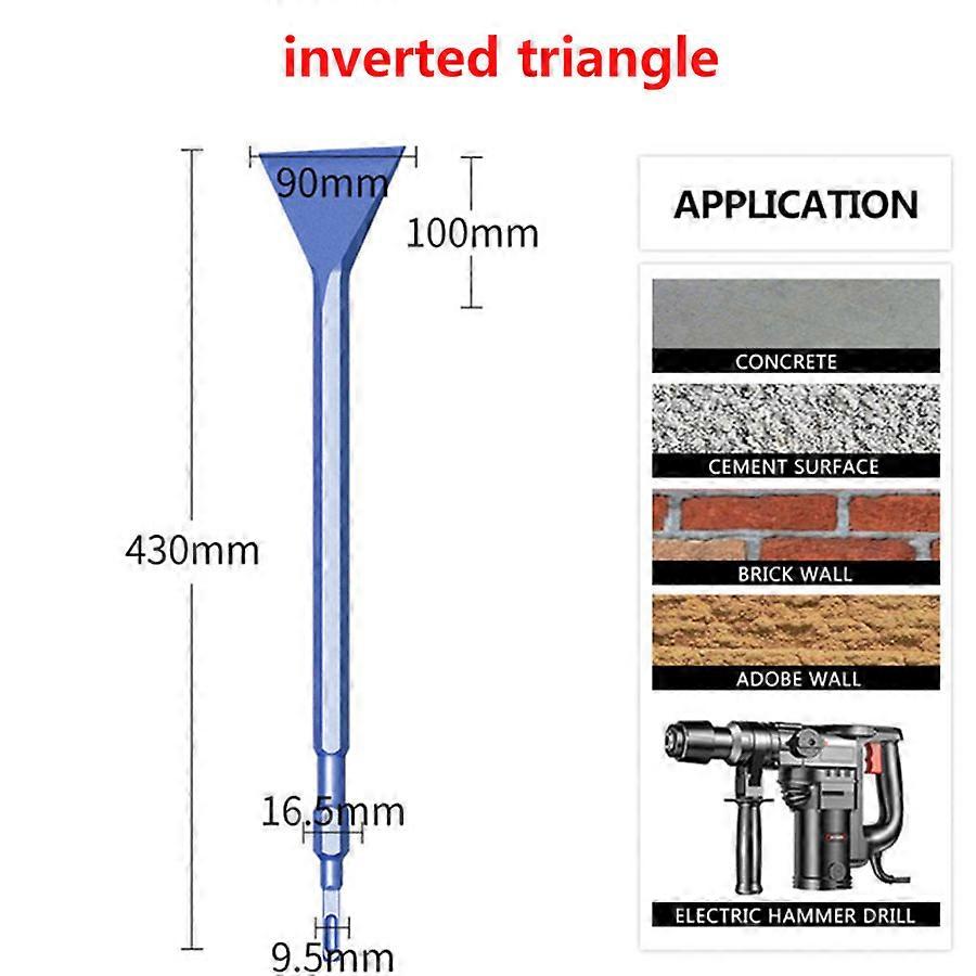 Electric Hammer Impact Drill Bit Square Handle Hexagonal Handle Flat Chisel Slotted Through Wall Electric Pickaxe Shovel Chisel
