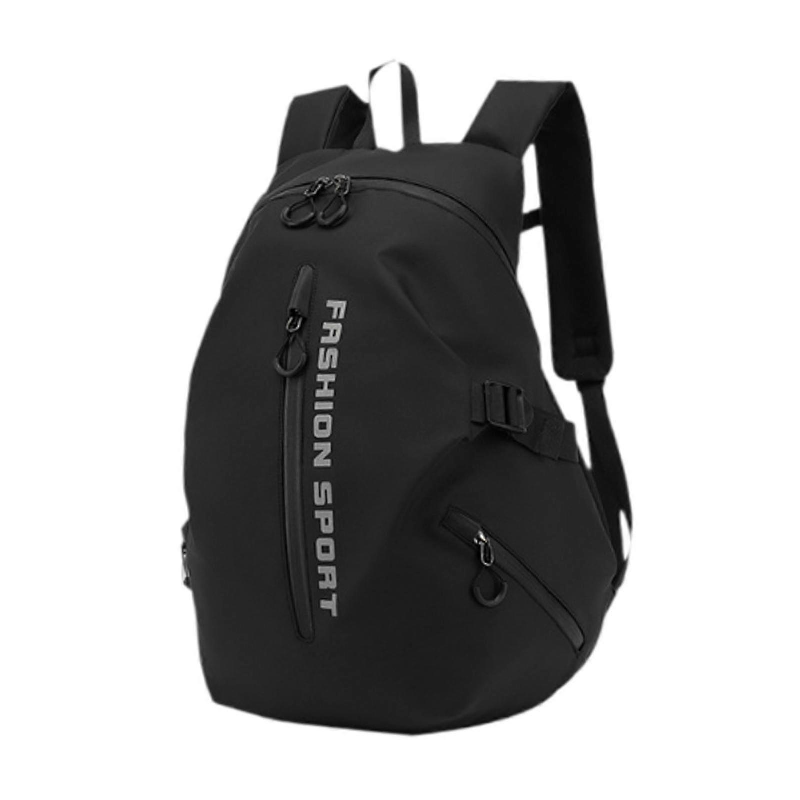 Motorcycle Riding Backpack Helmet Holder for Backpacking Travelling Trekking Standard Version Black