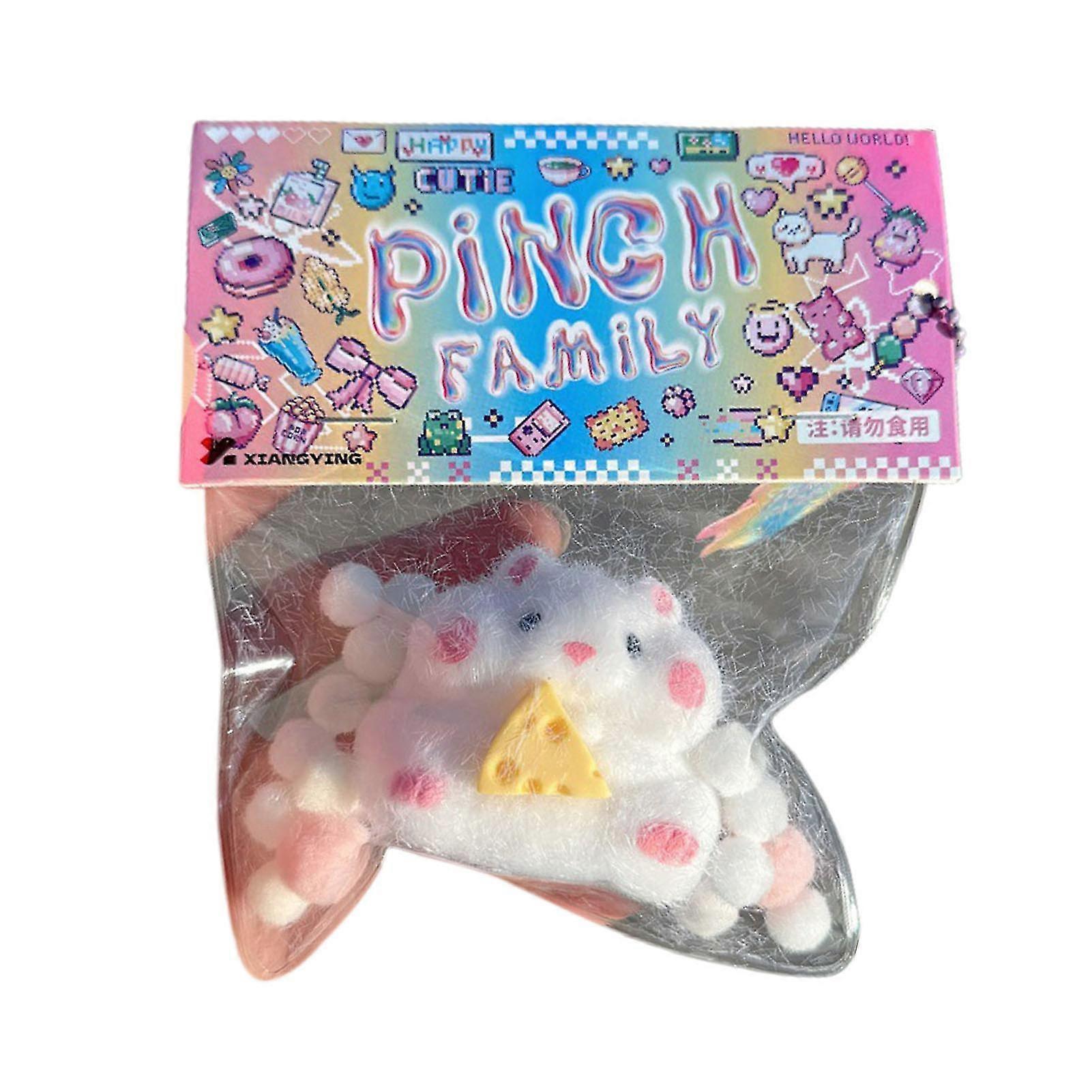 Våffelklämma Leksak Långsam Rebound Stressavlastning Kanin Efterrätt Katt Tass Klämmer Sensorisk Fidget Nypa Leksak Barn Vuxna Födelsedagspresent