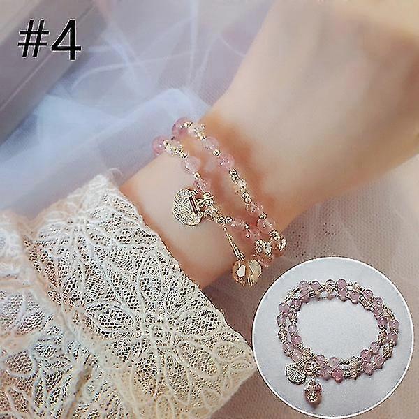 Pulsera granate de doble anillo4