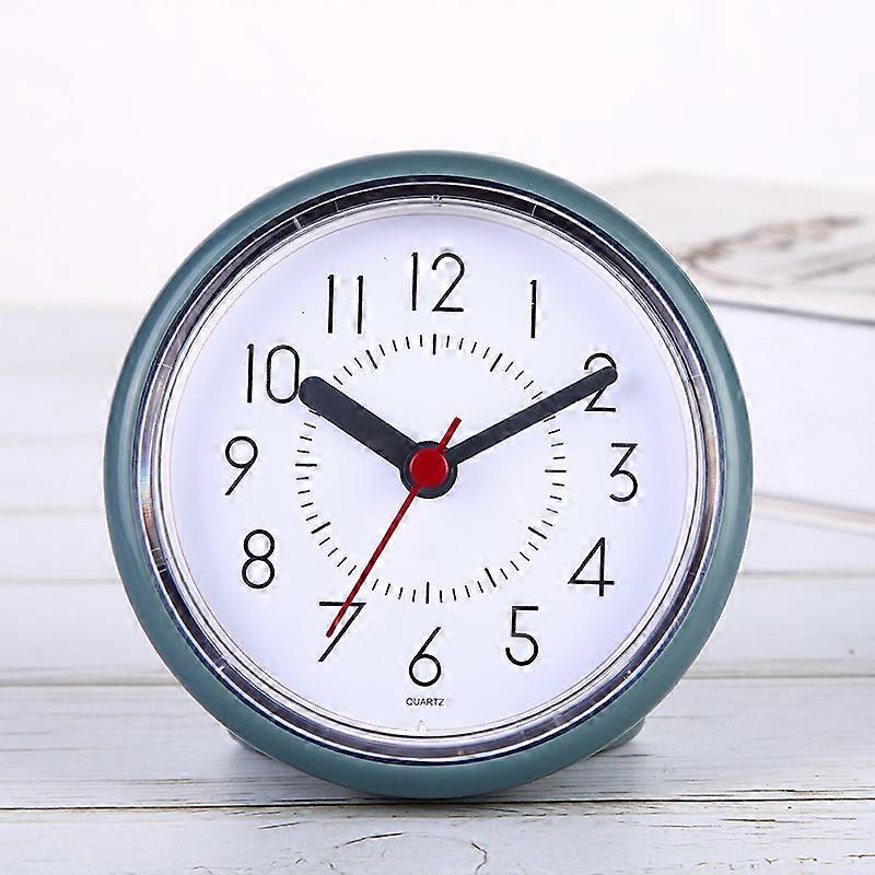 Suction Cup Waterproof Bathroom Clock Bathroom Table Clock 4 Inch - Blue
