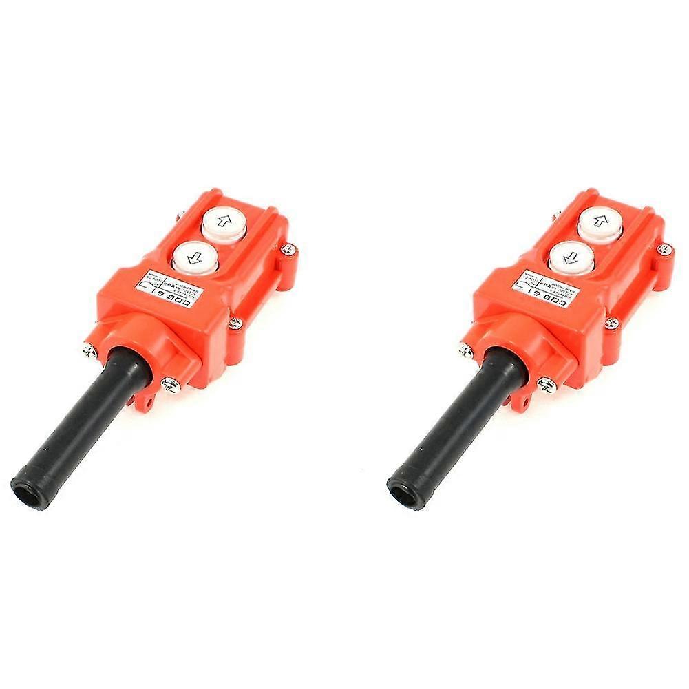 2x Water Proof Hoist Crane Pendant Up Down Station Pushbutton Switch