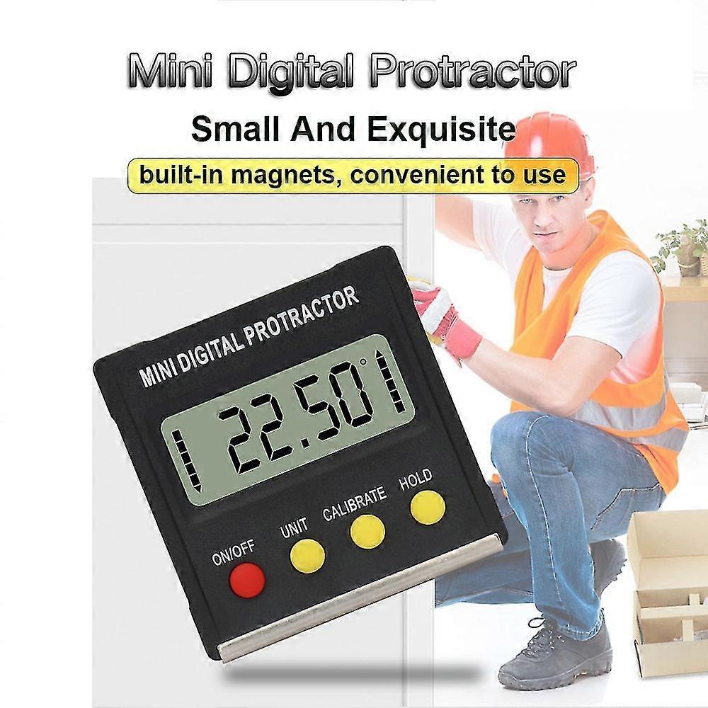 360 Degree Mini Digital Protractor Inclinometer Electronic Level Box Magnetic Base Measuring Tools