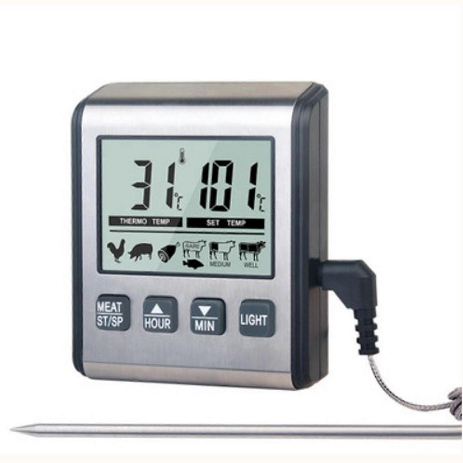 new oven thermometer with timer, backlight, alarm function, food grill