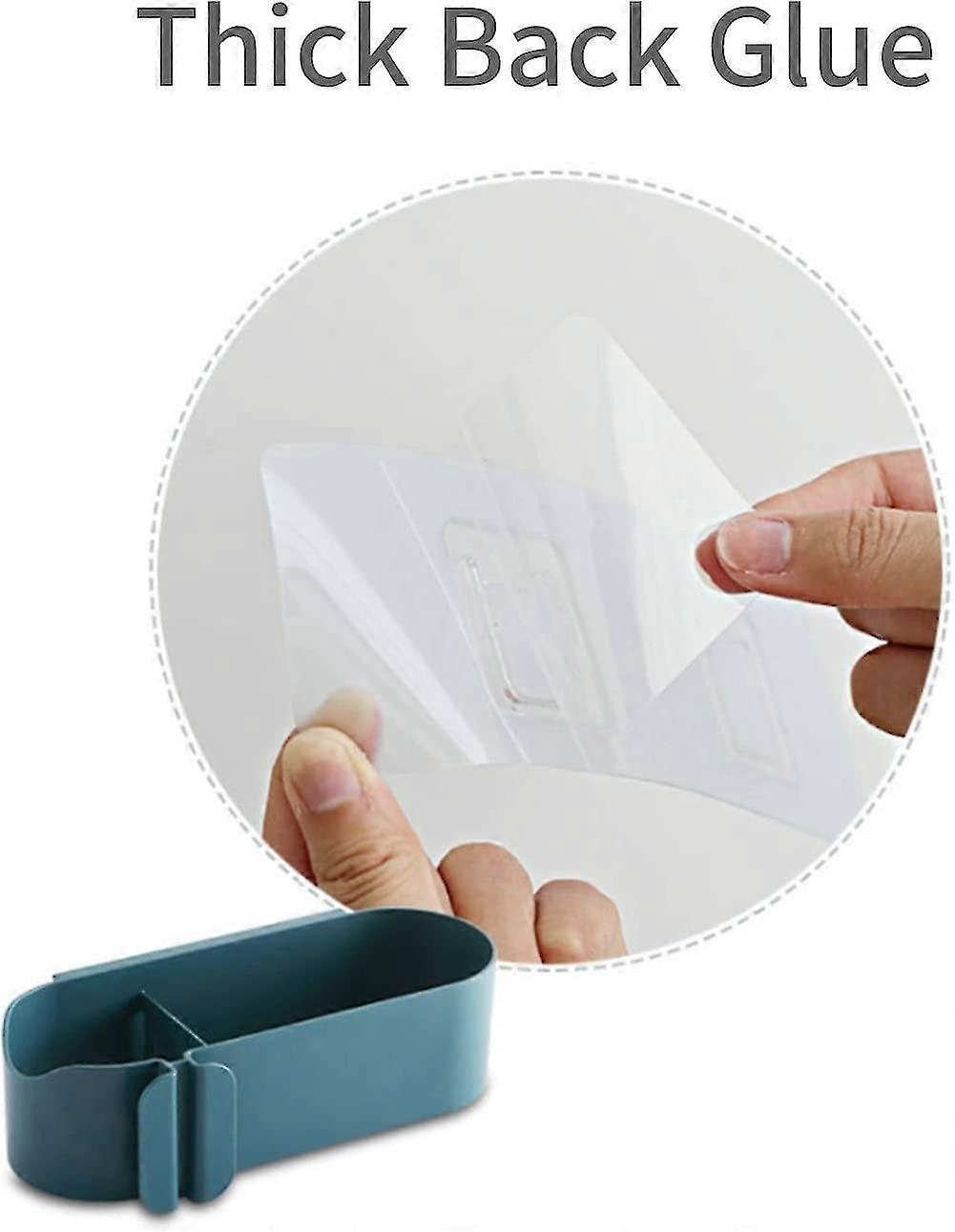 رف مجفف شعر مثبت على الحائط ، صندوق تخزين مجفف شعر ، غير مثقب ، مقاوم للماء ، التصاق قوي رمادي